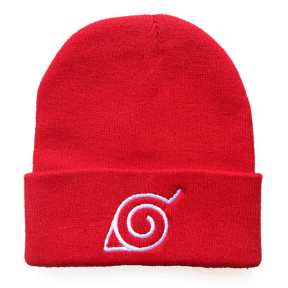 Naruto Akatsuki Cloud Symbol Embroidered Red Beanie