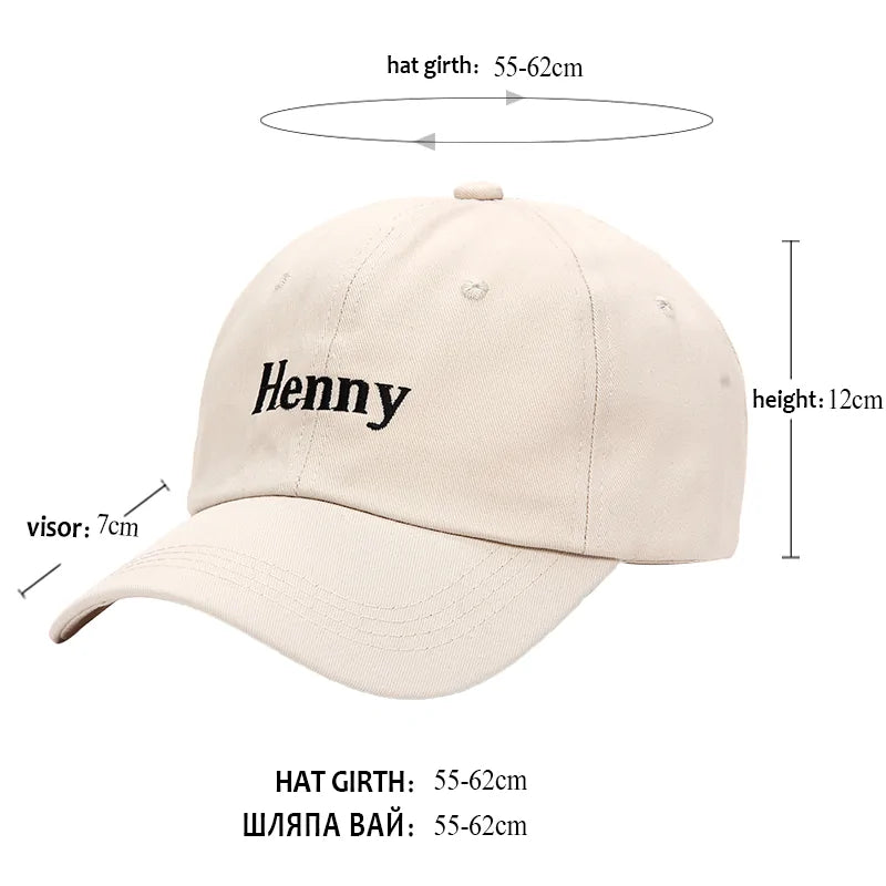 "Henny" Embroidered Dad Hat - Classic Style, Minimalist Design, Unisex