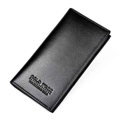 Gold Tree Men's Long Leather Wallet - Classic & Spacious