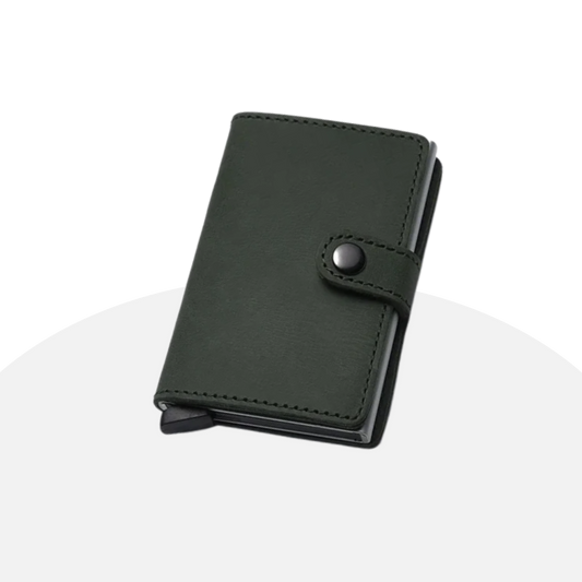 Compact Leather Cardholder with RFID Protection & Quick Access