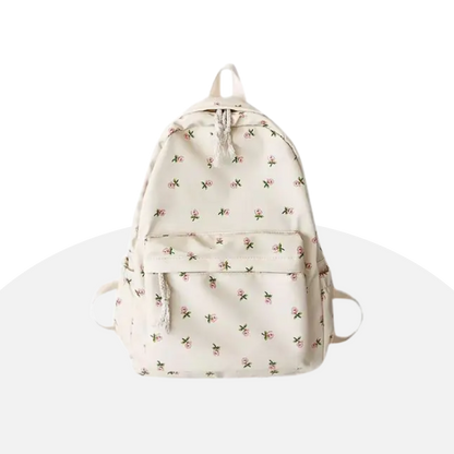 Charming Floral Canvas Backpack - Cute, Spacious, and Perfect for Everyday