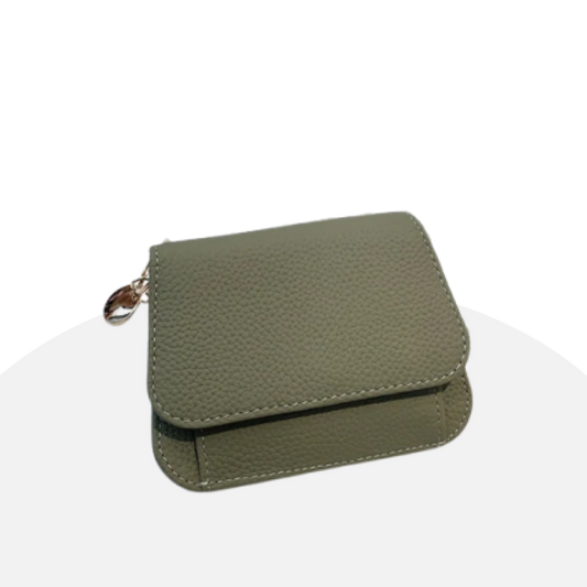 Chic Mini Wallet Women's Bifold Leather Compact Card Holder Purse