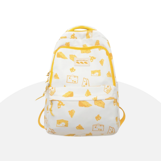 Cheesy Fun Backpack - Quirky Canvas for Everyday Adventures