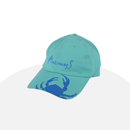 Anemoss Crab Cap - Coastal Vibes, Embroidered Design, Adjustable Comfort