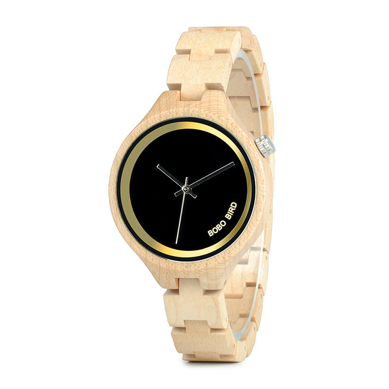 Elegant BOBO BIRD Women's Wooden Watch - Natural & Stylish