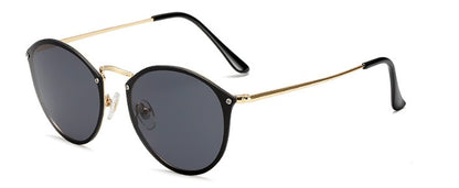 Classic Round Sunglasses - Metal Frame, UV Protection, Timeless Style