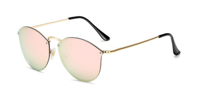 Classic Round Sunglasses - Metal Frame, UV Protection, Timeless Style