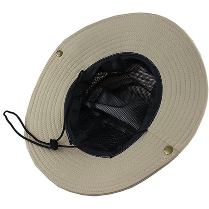 Breathable Wide Brim Fishing Hat - Sun Protection Outdoor Cap