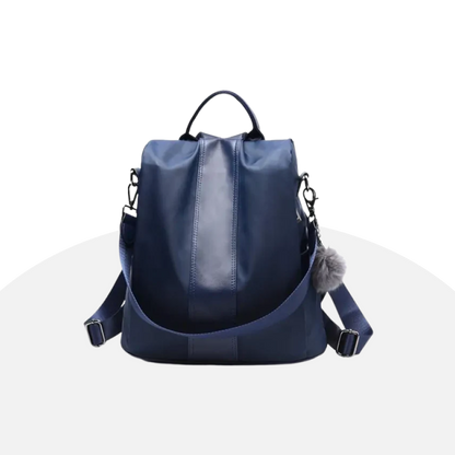 Chic Convertible Faux Leather Backpack - Anti-Theft & Spacious