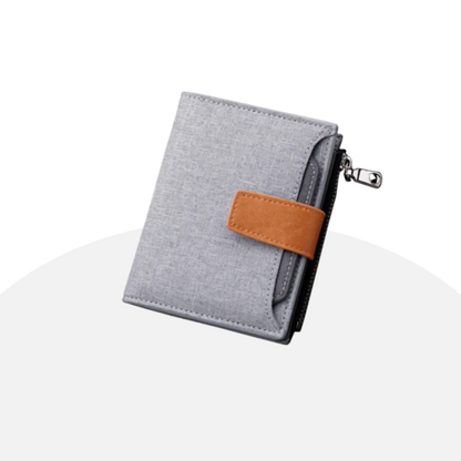 Compact RFID Wallet for Men - Canvas & Leather, Slim Bifold Design