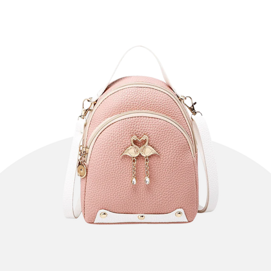 Chic Flamingo Mini Backpack Purse - Convertible & Trendy