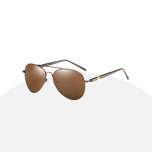 Classic Aviator Sunglasses | Black Metal Frame | Polarized Lenses | UV400