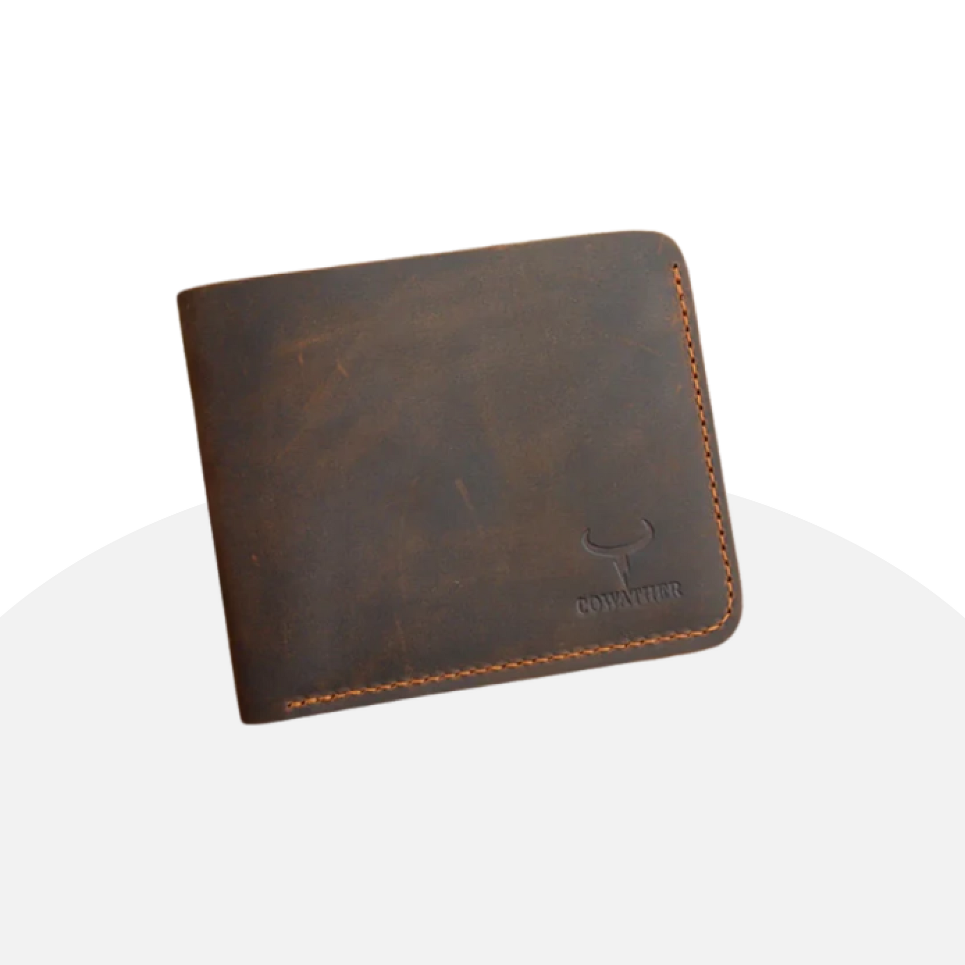 Cowather Men's Genuine Leather Bifold Wallet - Rustic, Durable, RFID