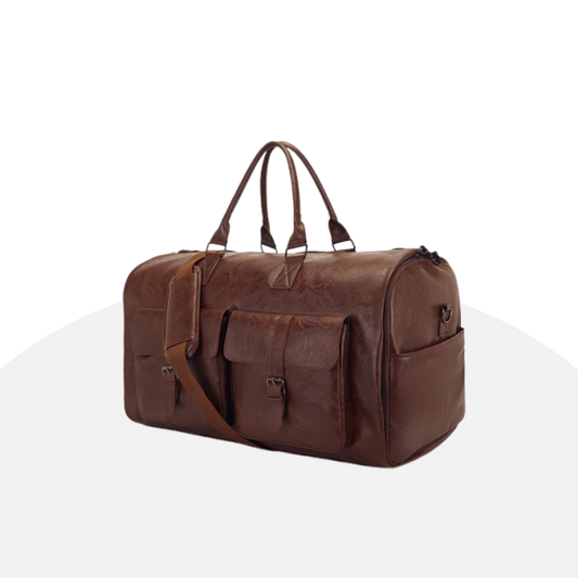 Luxurious Leather Garment Duffel Bag for Travel & Business