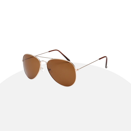 Classic Aviator Sunglasses | Black Metal Frame | UV Protection | Unisex