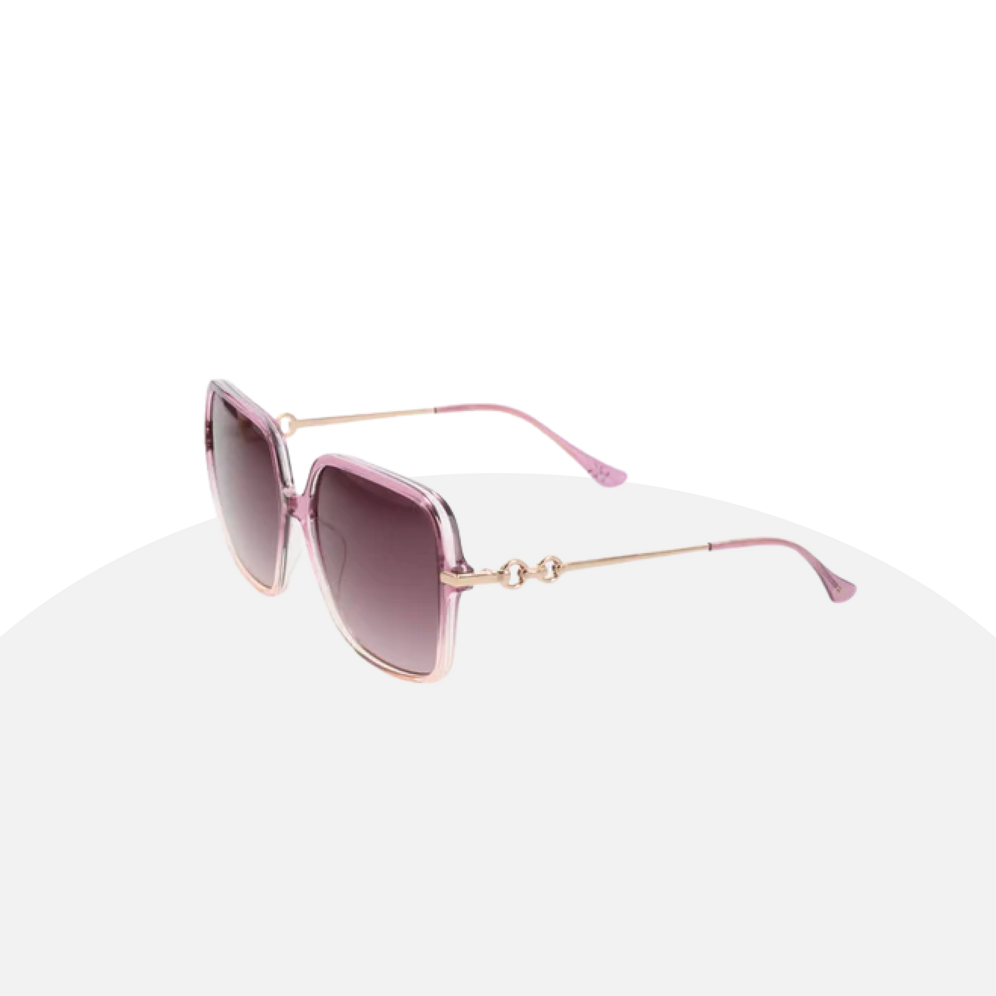 Oversized Gradient Sunglasses - Pink Frame, Chic, UV Protection