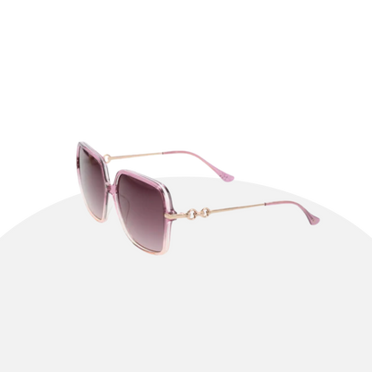 Oversized Gradient Sunglasses - Pink Frame, Chic, UV Protection