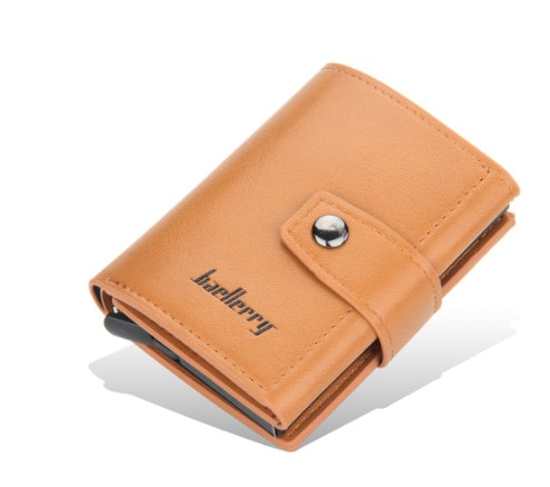 Baellerry Slim Wallet - RFID Blocking, Pop-up Card Holder, Leather