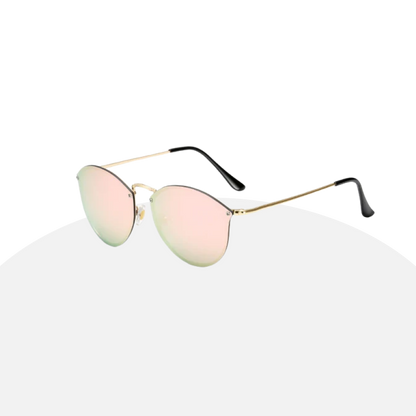 Classic Round Sunglasses - Metal Frame, UV Protection, Timeless Style