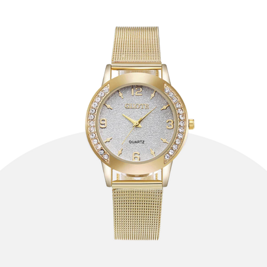 GUOTE Women's Watch Diamond Quartz Elegant Mesh Strap