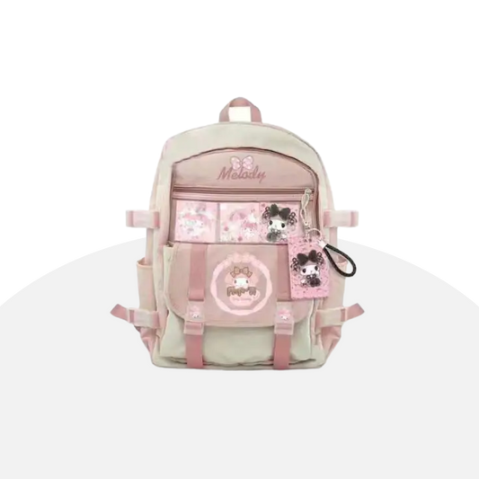 Cute Melody Backpack with Multiple Pockets