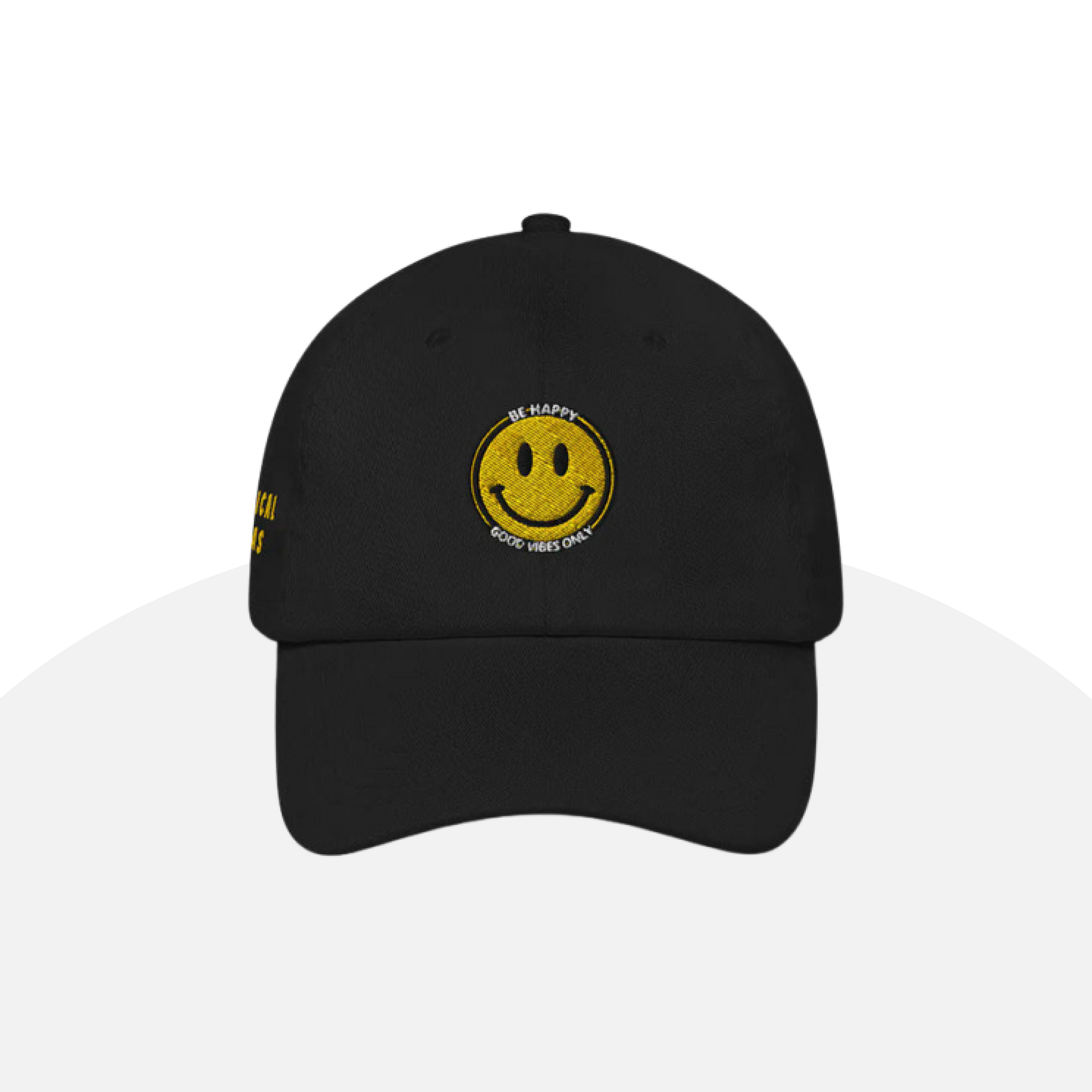 "Be Happy" Smiley Dad Hat - Positive Vibes, Embroidered, Unisex Style