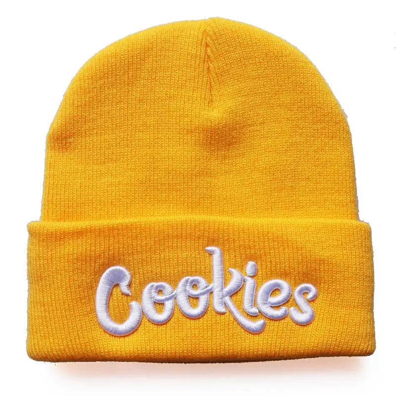 Cookies Embroidered Beanie - Bold Orange, Streetwear Style