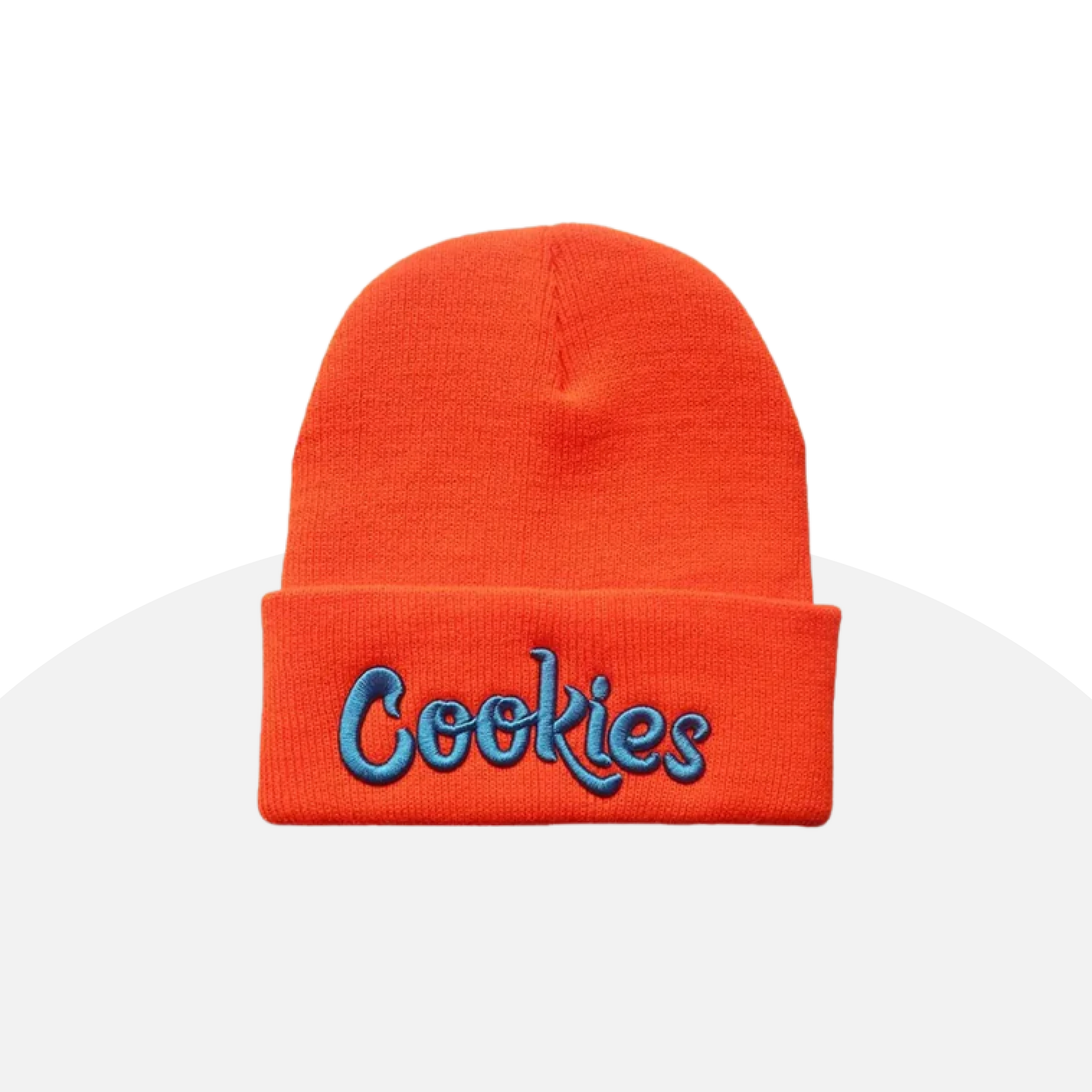 Cookies Embroidered Beanie - Bold Orange, Streetwear Style