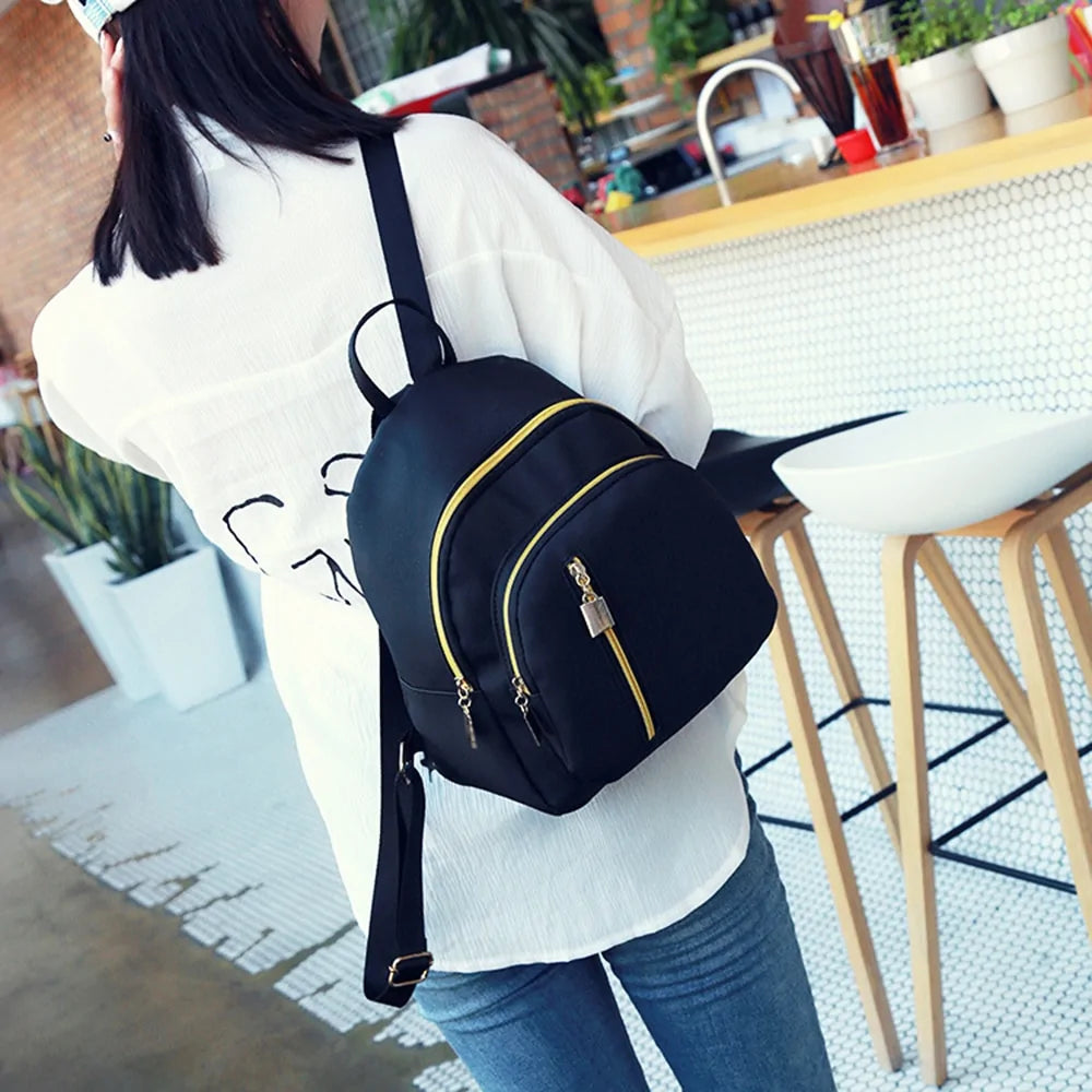 Chic Nylon Mini Backpack - Compact, Stylish & Versatile