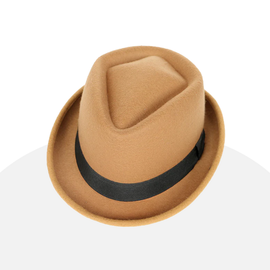 Classic Wool Pork Pie Hat - Unisex, Timeless Style, Perfect for All Seasons