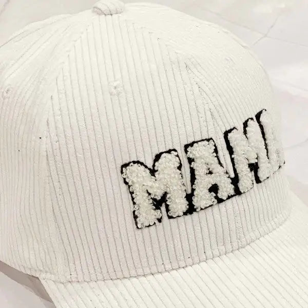 "Mama" Corduroy Baseball Cap - Trendy, Cozy, Perfect Mom Gift