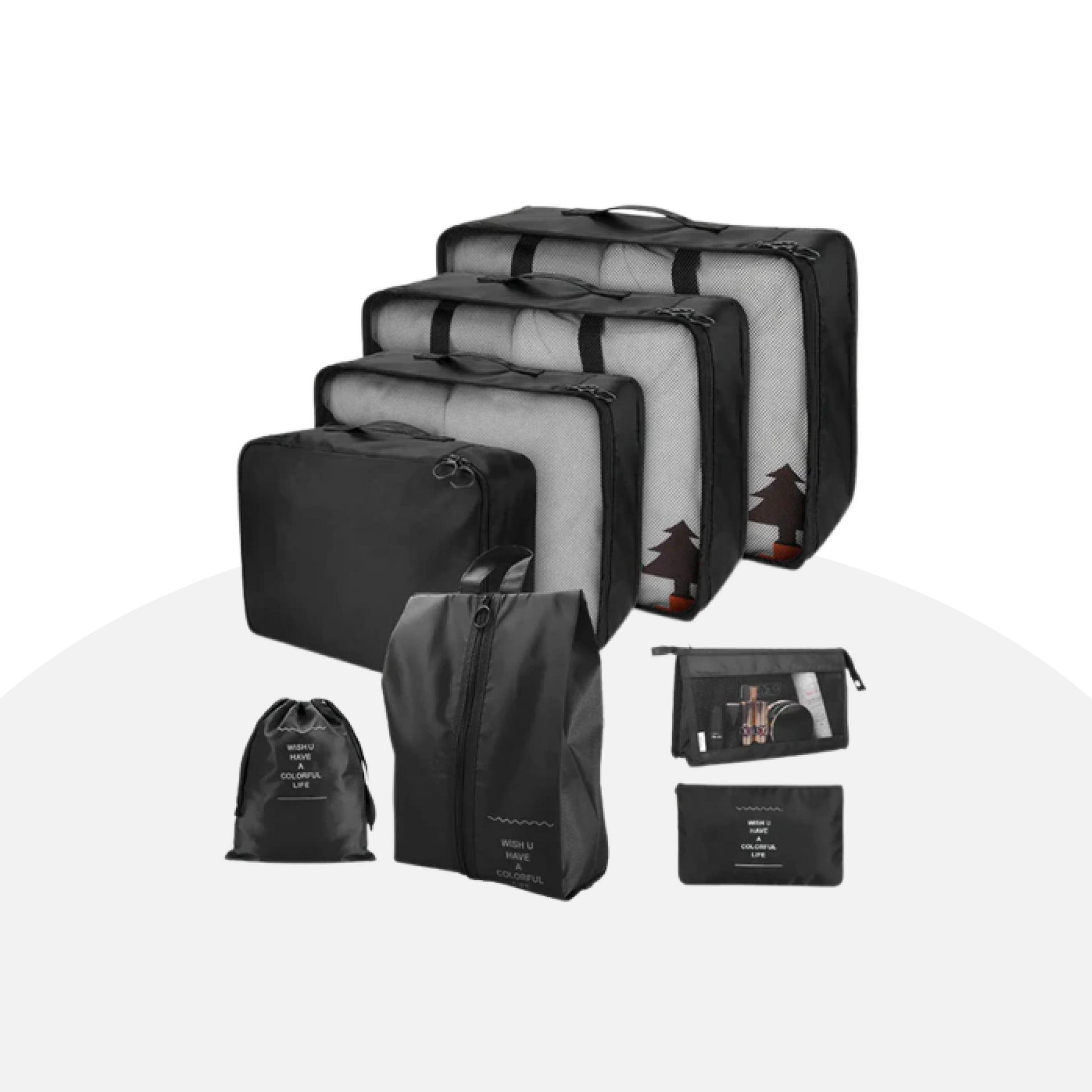 8-Piece Packing Cube Set - Maximize Luggage Space, Travel Organized