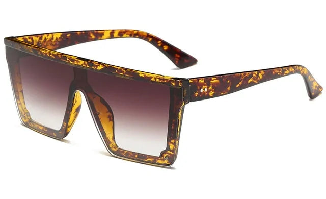 Bold Flat Top Sunglasses | Oversized Square Frame | UV Protection