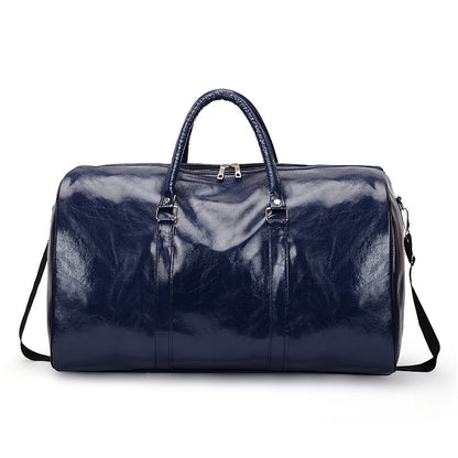 Luxurious Leather Travel Duffel Bag - Spacious & Stylish Weekend Getaway Essential