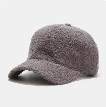 Cozy Teddy Bear Baseball Cap - Soft, Warm, and Trendy Winter Hat