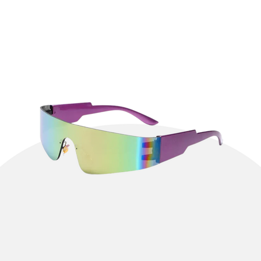 Futuristic Shield Sunglasses - Rimless, Flat Top, Edgy Style