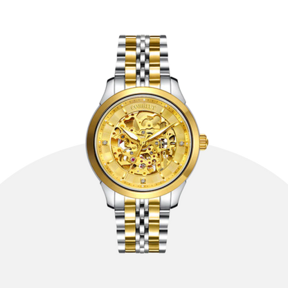 CORGEUT Men's Gold Automatic Watch | Skeleton Dial | Stainless Steel