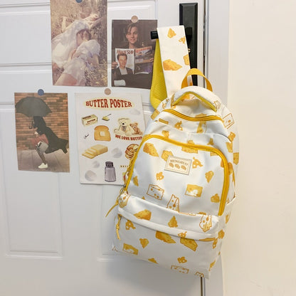 Cheesy Fun Backpack - Quirky Canvas for Everyday Adventures