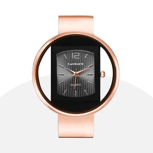 Unique Cuff Watch with Exposed Dial - Sleek and Modern