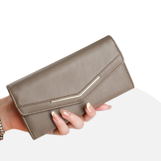 Elegant Envelope Clutch Wallet Women's Long PU Leather Purse