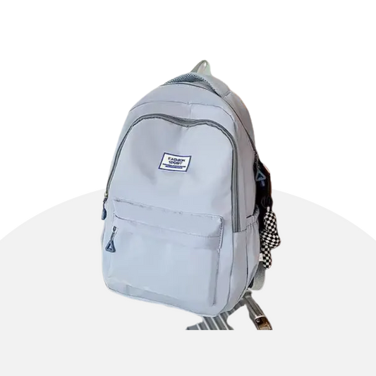 Pastel Blue Backpack - Spacious, Stylish, & Perfect for School