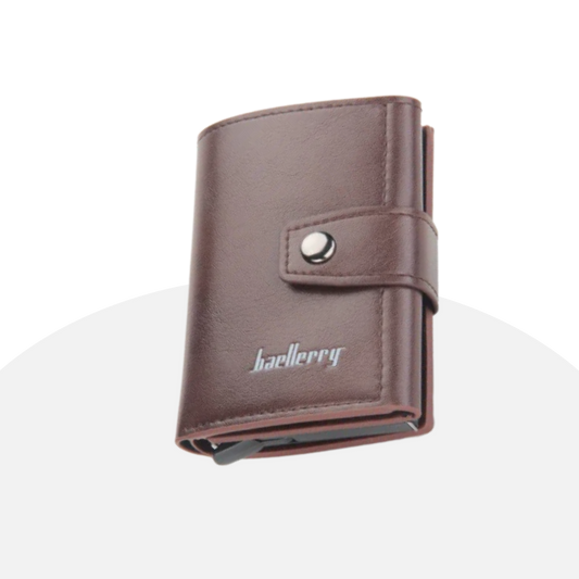 Baellerry Slim Wallet - RFID Blocking, Pop-up Card Holder, Leather