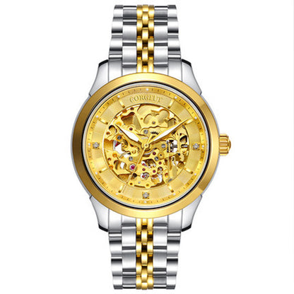 CORGEUT Men's Gold Automatic Watch | Skeleton Dial | Stainless Steel