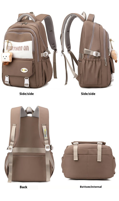 "Further On" School Backpack - Spacious, Durable & Cute