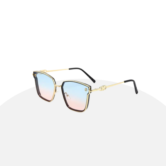 Luxury Square Sunglasses | Gold Accents | UV Protection | Unisex