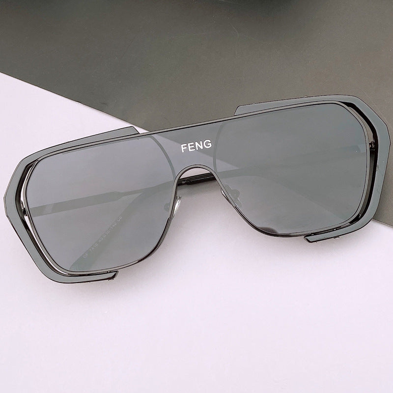 Futuristic Shield Sunglasses - Edgy, Mirrored, UV Protection