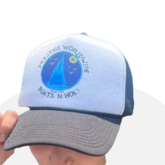 Prestige Worldwide Trucker Hat - Boats 'N Hoes - Funny Party Hat