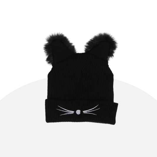 Purr-fectly Cute Cat Ear Beanie - Cozy & Playful Winter Hat