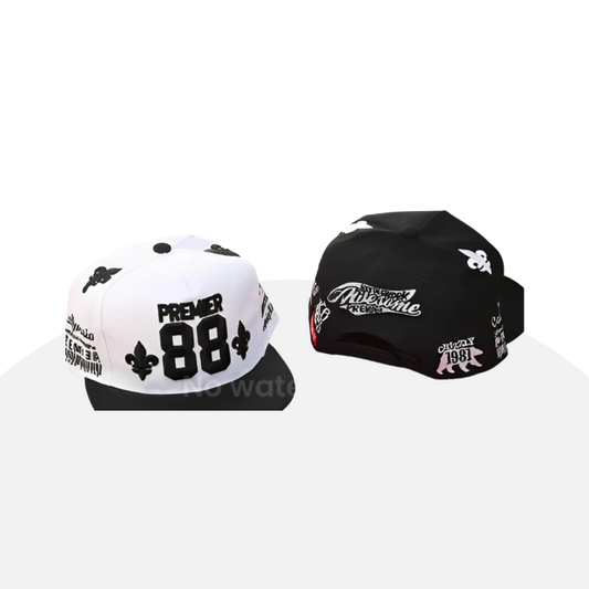 Trendy Premier 88 Snapback Caps - Hip Hop Style, Embroidered Details