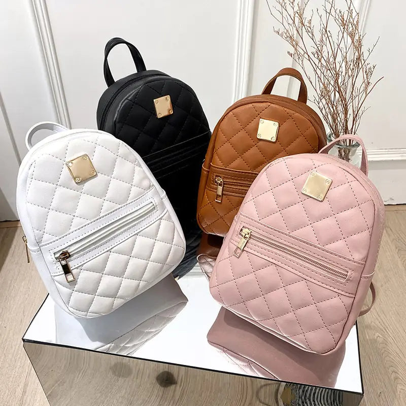 Chic Quilted Mini Backpack - Stylish & Compact